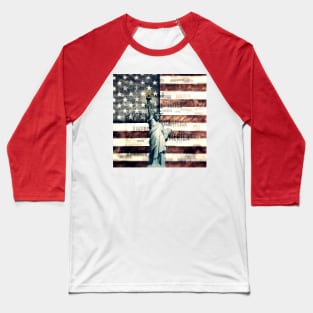 Vintage Patriotic American Liberty Baseball T-Shirt